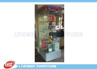 Glass gift display cabinet with LED light customized for retail shop