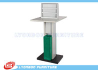 Public Place Service Advertisement Display Stands With White Green MDF