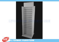 Paint Finished White Slatwall Display Accessories For Shop , 600mm * 400mm * 1700mm