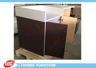 MDF Laminated Shop Cash Counter With Drawers , Common Style Retail Desk Counter