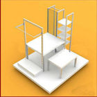 Multi-Functional Wooden Display Stands , Cosmetic / Purfume Slatwall Display Units
