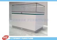 Shop White Painted Wood Display Cabinets Glass Showcase With LED Lights