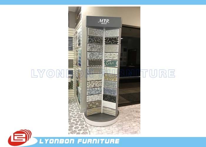 Silver Rotate Round Wooden Display Stands For Mosaic Selling Painting Display