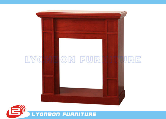Modern Red Decorating Fireplace Mantels For Home , Polished Surface