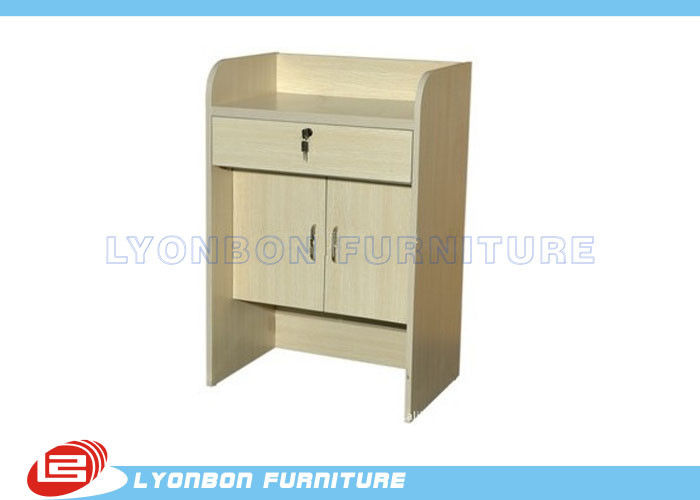 Customize Wood Reception Desk ODM For Customer Service / 1000mm * 500mm * 1100mm