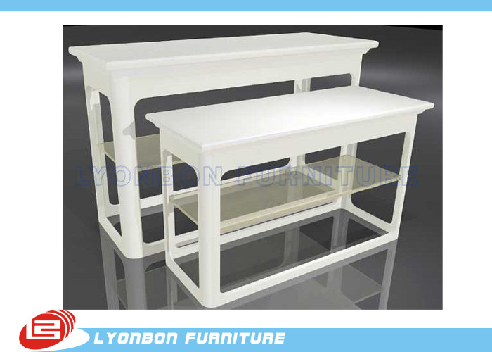 Promotion White MDF Nesting Display Tables For Retail Stores / UV Painting