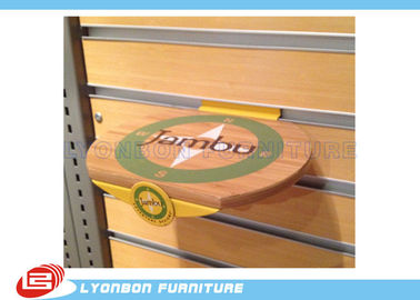 Engraved Logo Round MDF Wood Display Accessory Customized , SGS ISO
