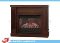 Decorative Brown MDF European Fireplace Heating For Home , Melamine finished