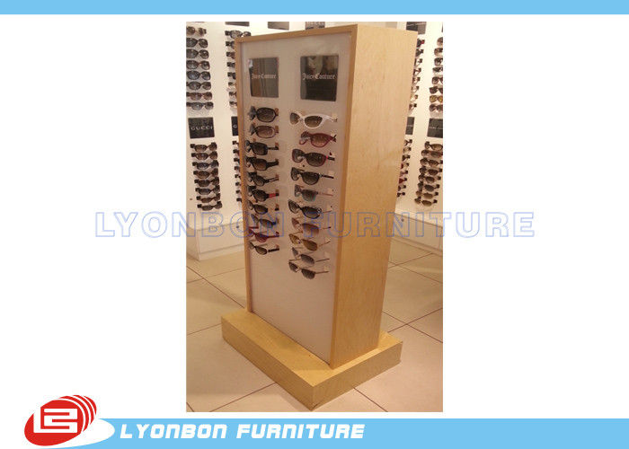 Mall Center MDF Eyeglass Display Stands OEM ODM , Large Retail Display Stands