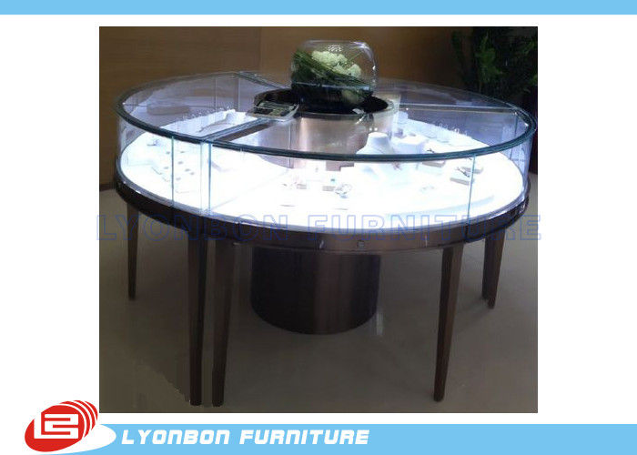 Customized MDF Retail Round Display Table For Jewelry Showing , SGS ISO