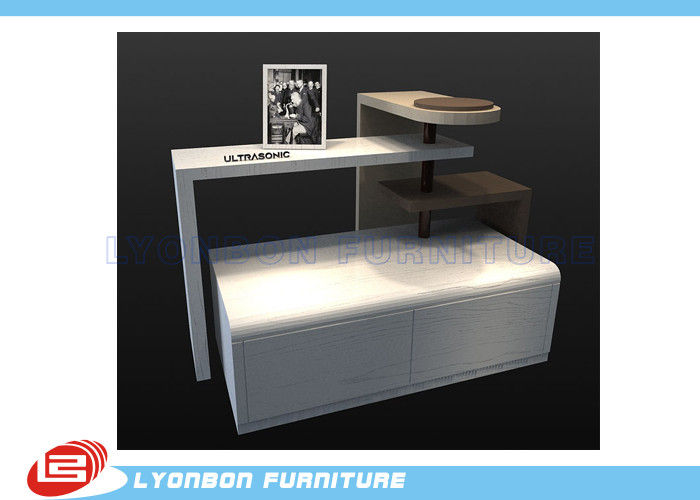Supermarket Fashionable MDF Retail Display Tables Custom For Presenting Shoes
