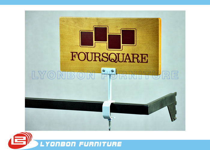 MDF Wooden CNC Engraving LOGO Display Brand For Retail Shop , UV Painting