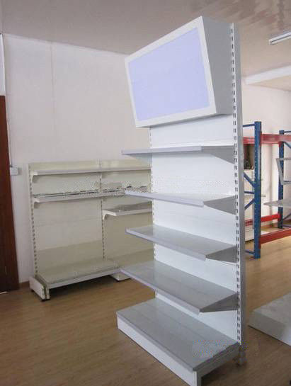 Exhibition Wood Display Stands White MDF For Hardware Tools