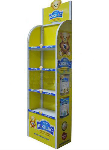 Recycled Durable Wooden Display Stands , Melamine Finished Slatwall Display Units