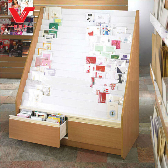 Wooden Display Stand For Promotion Of Greeting Card and magazines