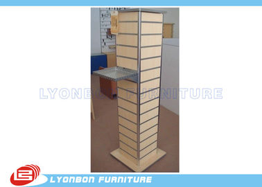 Melamine Finished Slatwall Display Stands Customized With MDF / Metal